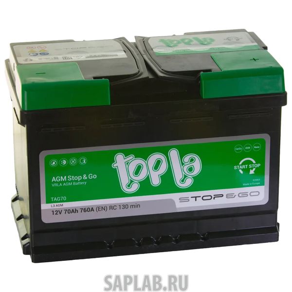 Купить TOPLA 70R760A Аккумулятор Topla AGM 70R 760A 278x175x190