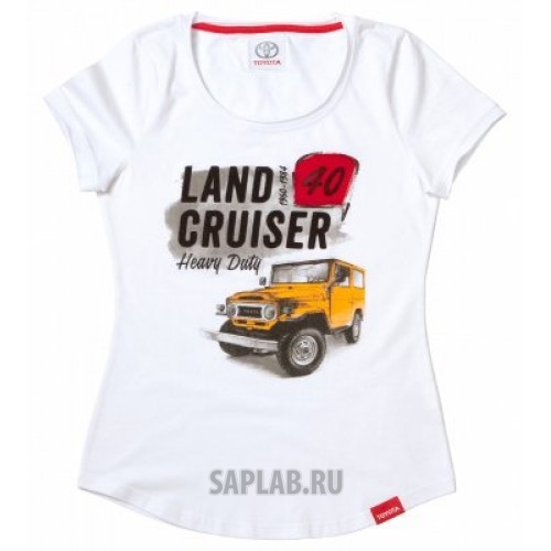 Купить TOYOTA TMHRTTCL03XS Женская футболка Toyota Land Cruiser 40, Ladies T-Shirt, White, артикул TMHRTTCL03XS
