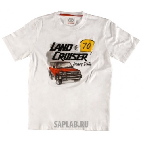 Купить TOYOTA TMHRTTCM01S Футболка мужская Toyota Men's T-Shirt, Land Cruiser 70, White, артикул TMHRTTCM01S