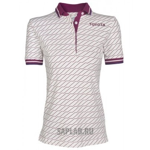 Купить TOYOTA TMSUV1L01S00 Женская рубашка поло Toyota Ladies Polo Shirt, Weekend, White/Lilac, артикул TMSUV1L01S00