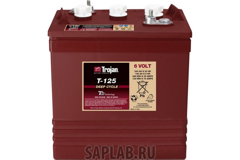 Купить TROJAN T125 Аккумулятор TROJAN T125 6V 240A (262х181х281)