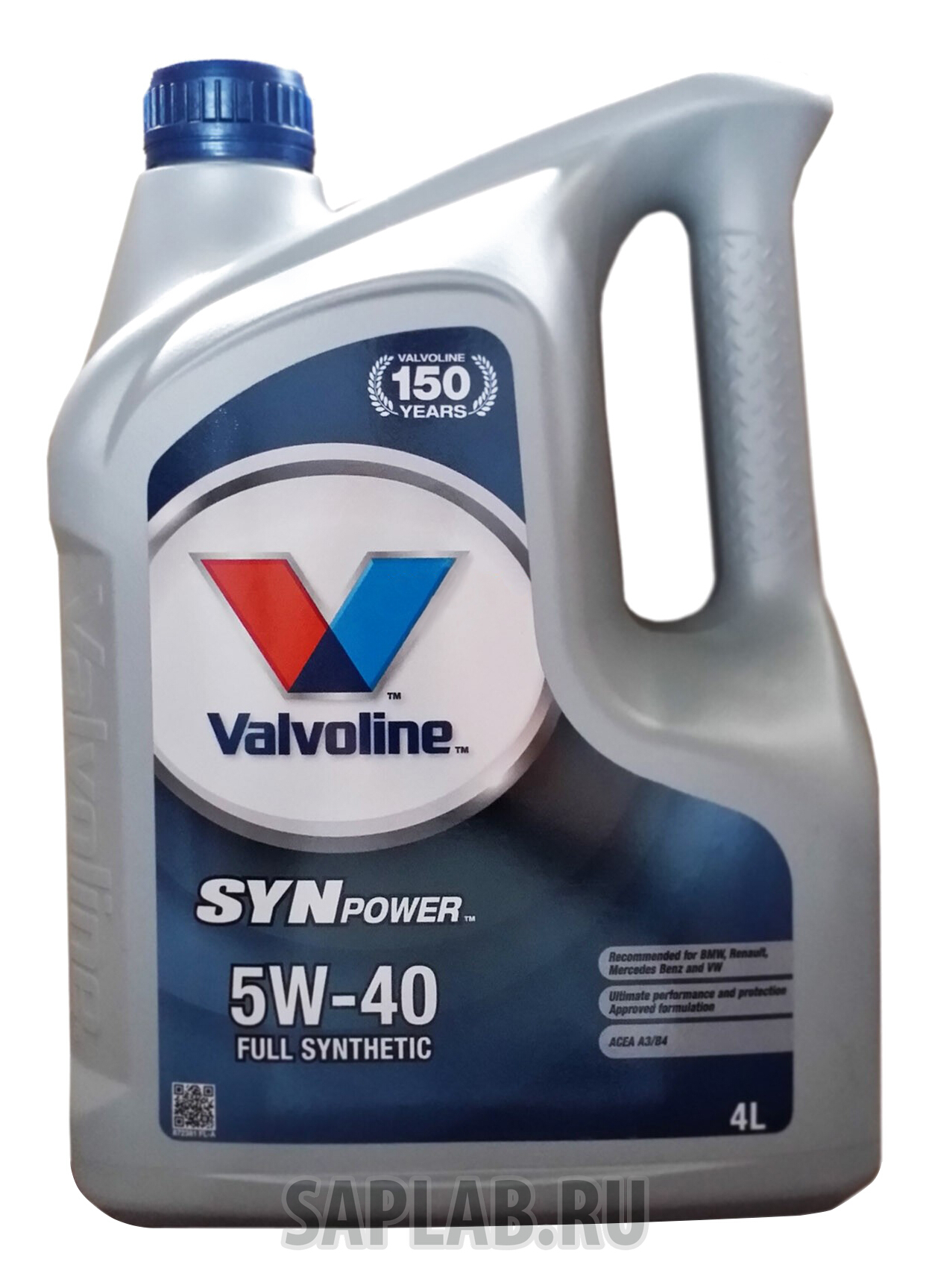Купить VALVOLINE 872381 Моторное масло Valvoline Synpower Full Synthetic SAE 5W-40 4л