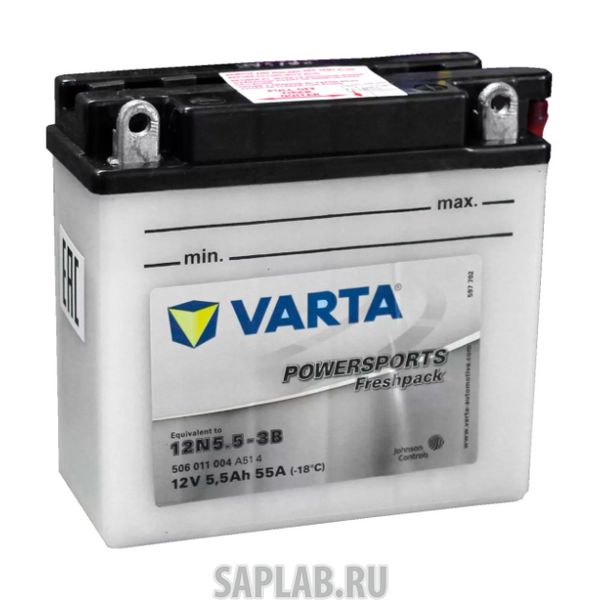 Купить VARTA 506011004 Аккумуляторная батарея Евро 5.5ah 55a 136/61/131 12n5.5-3b Moto Varta 506011004