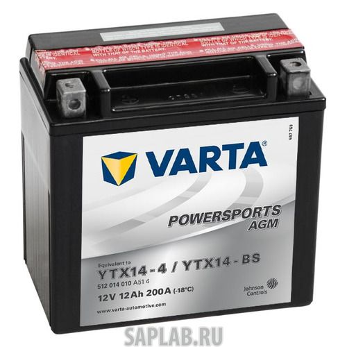 Купить VARTA 512014010A514 Аккумулятор для мотоциклов VARTA Powersports AGM 12Ач 200A