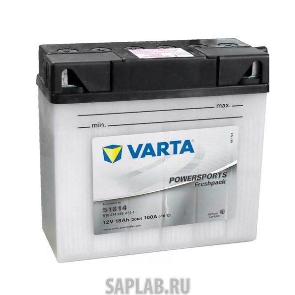 Купить VARTA 518014015A514 Аккумулятор мотоциклетный VARTA Powersports Freshpack 12V 18Ah 518014015A514