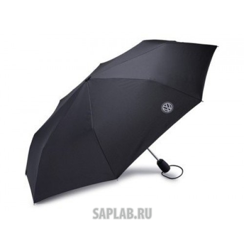 Купить Volkswagen 000087602K Складной зонт Volkswagen Logo Compact Umbrella, Black, артикул 000087602K