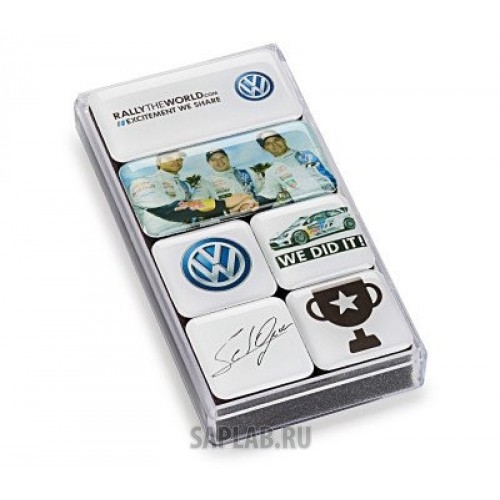 Купить Volkswagen 000087703CP Набор магнитов Volkswagen Magnets RallyTheWorld, артикул 000087703CP
