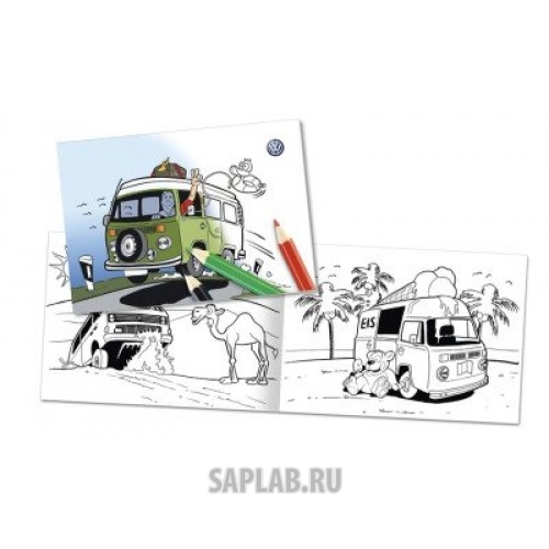 Купить Volkswagen 000087703ED Детский альбом Volkswagen для раскрашивания цветными карандашами, артикул 000087703ED