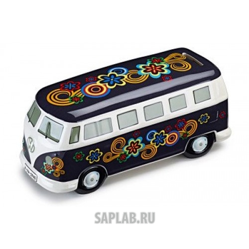 Купить Volkswagen 211087709E Копилка для мелочи в форме Volkswagen Bulli T1 Spardose - Flower Power Dark, Moneybox, артикул 211087709E