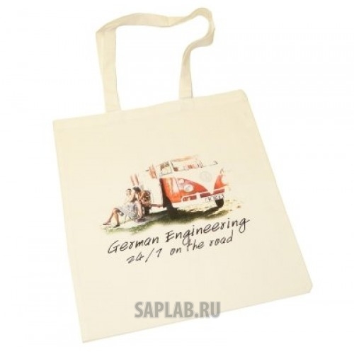 Купить Volkswagen 2K0087317 Хлопковая хозяйственная сумка Volkswagen T1 Bulli Shopping Bag, артикул 2K0087317