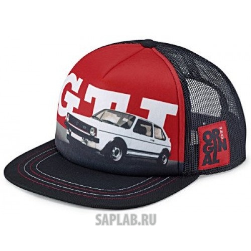 Купить Volkswagen 5GB084300 Бейсболка Volkswagen GTI 1976 Baseball Cap, Black/Red, артикул 5GB084300