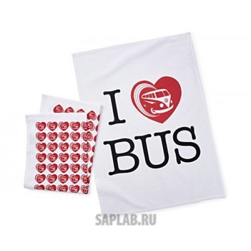 Купить Volkswagen 7E0084501 Набор кухонных полотенец Volkswagen Kitchen Towel, T1 Bulli, White, артикул 7E0084501