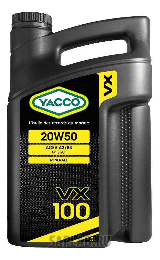 Купить YACCO 303822 Моторное масло Yacco VX 100 SL/CF 20W-50 5л