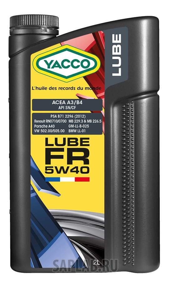 Купить YACCO 305424 Моторное масло Yacco Lube FR SN/CF 5W-40 2л