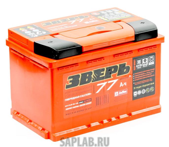 Купить ЗВЕРЬ ZVK773R Аккумулятор автомобильный автомобильный ЗВЕРЬ ZVK 77-3-R 77Ач 800A