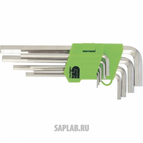 Купить СИБРТЕХ 12321 Набор ключей имбусовых Tamper-Torx, 9 шт: TTT10-T50, 45x, закаленные, короткие, никель.//Сибртех