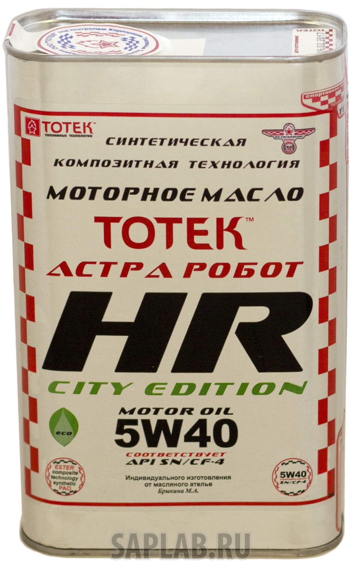 Купить ТОТЕК HRCE540001 Моторное масло Тотек Астра Робот HR SAE 5W40 City Edition