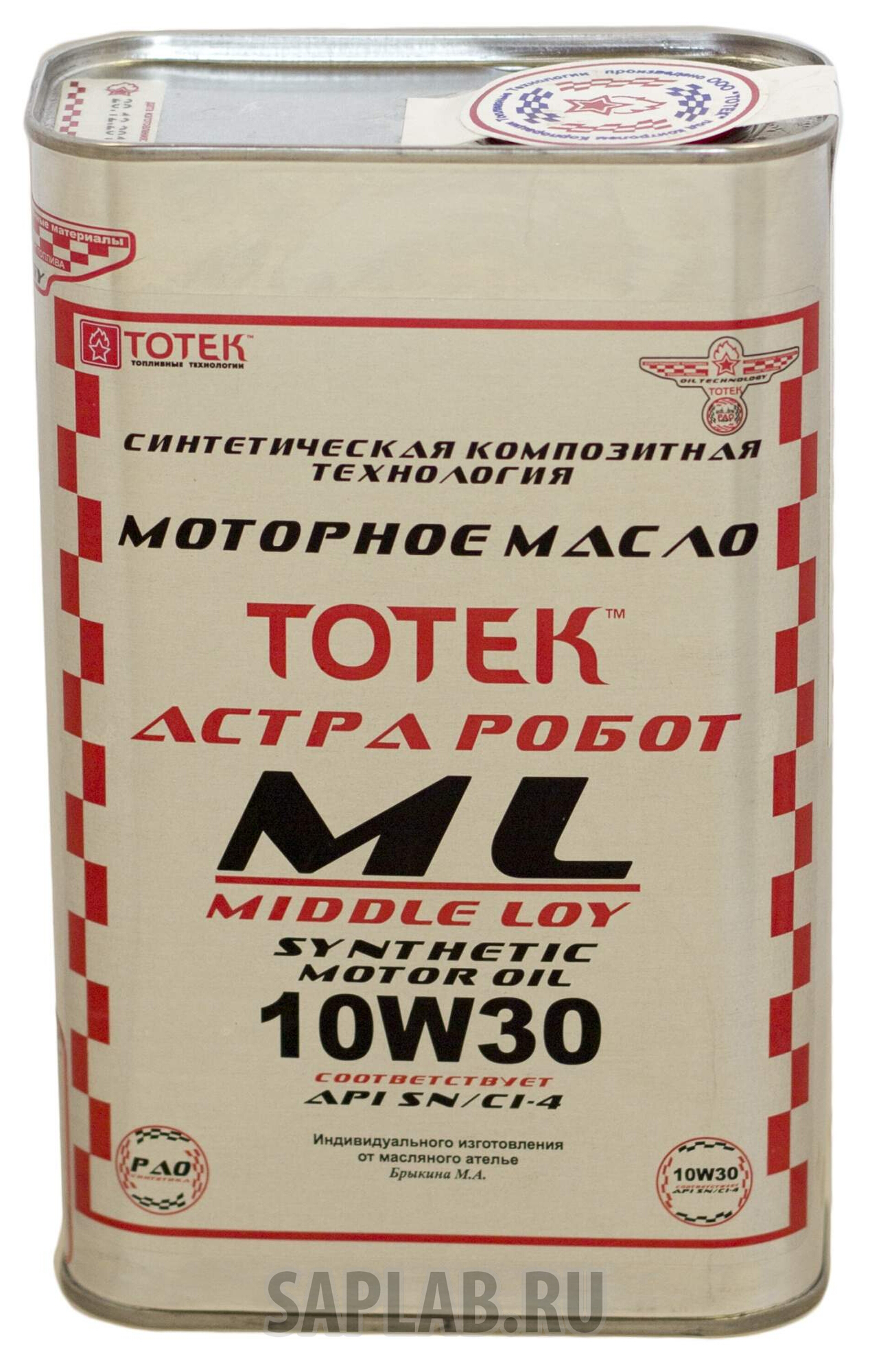 Купить ТОТЕК ML1030001 Моторное масло Тотек Астра Робот ML SAE 10W30