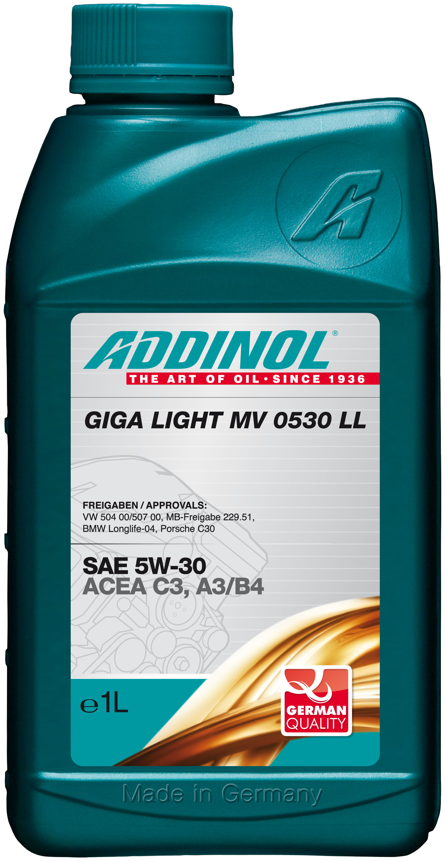 Купить ADDINOL 4014766072573 Моторное масло Addinol Giga Light MV 0530 LL 5W-30 1л