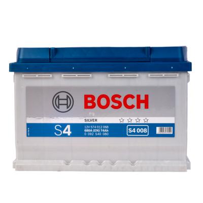 Купить BOSCH 0092S40080 Аккумулятор автомобильный BOSCH S4 Silver 0 092 S40 080 74 Ач