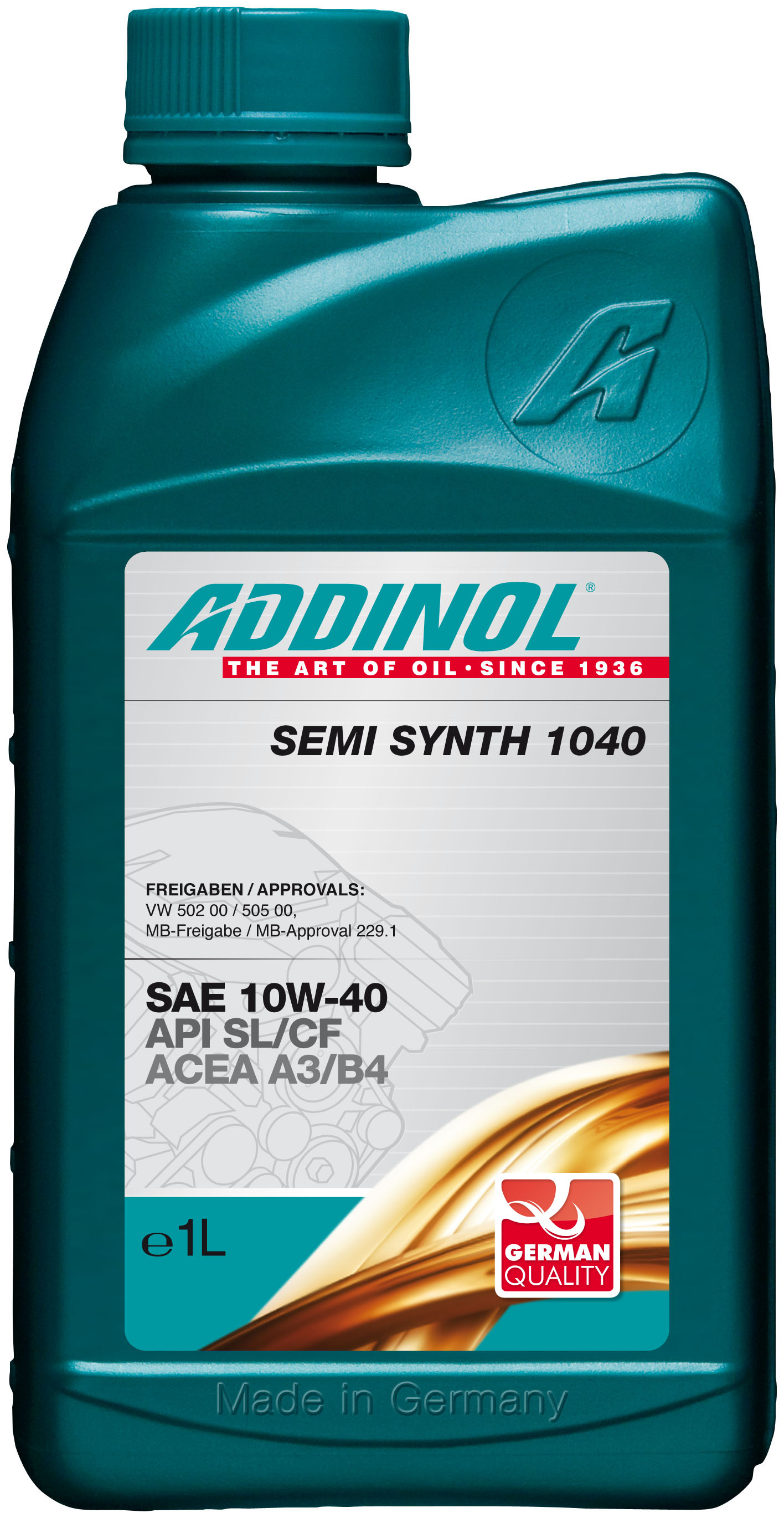 Купить ADDINOL 4014766072702 Моторное масло Addinol Semi Synth 1040 10W-40 1л