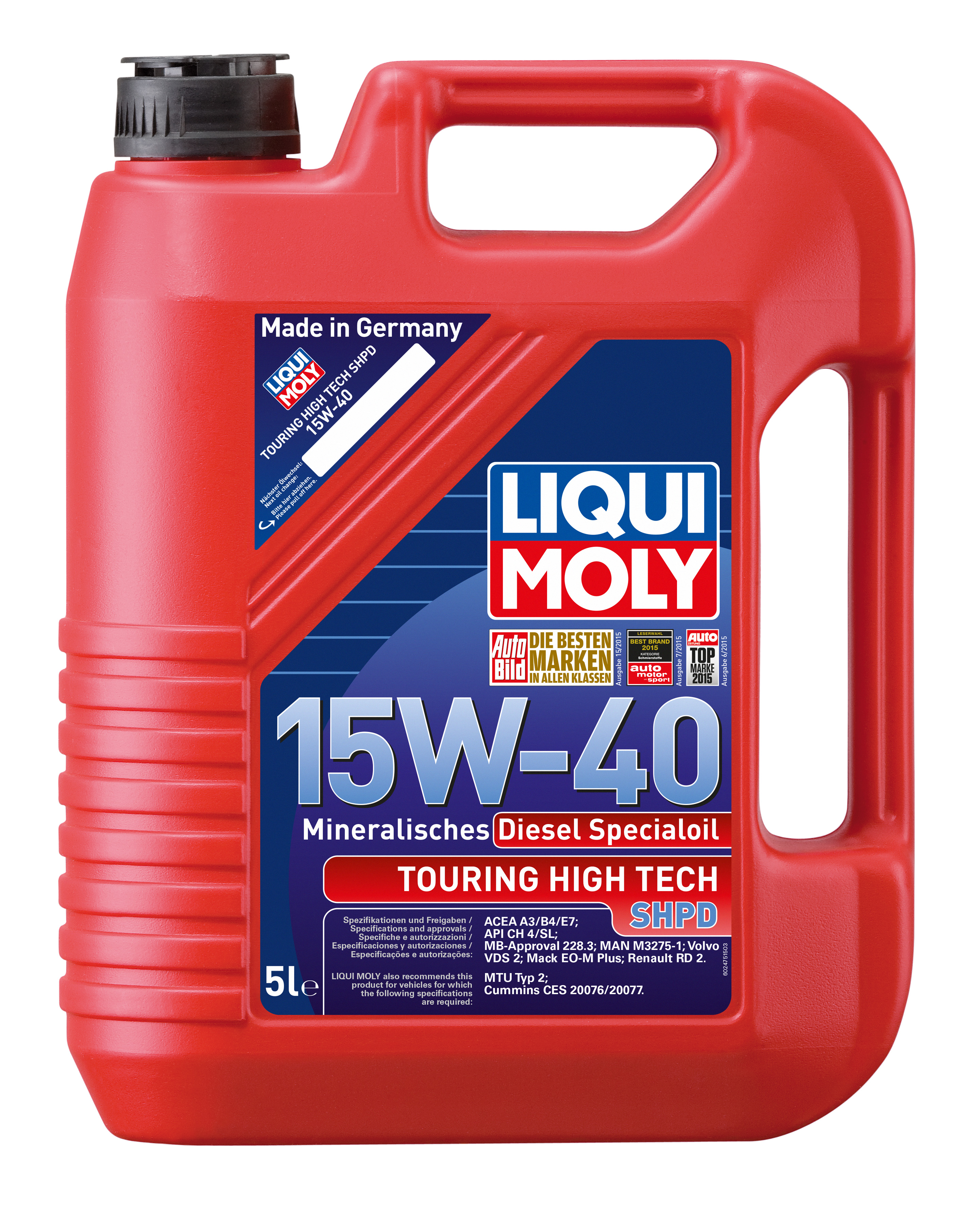 Купить LIQUI MOLY 2475 Моторное масло Liqui moly Touring High Tech SHPD 15w-40 5л