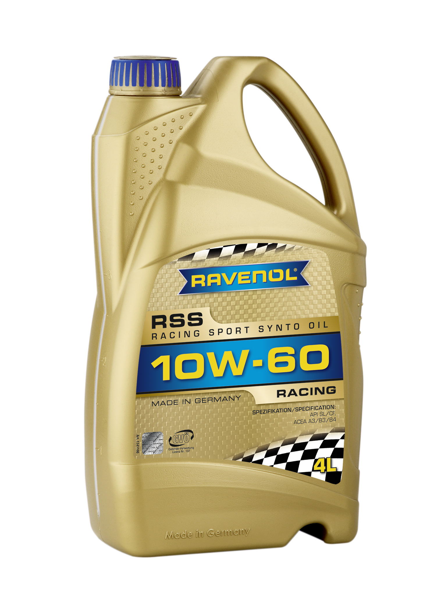 Купить RAVENOL 4014835726796 Моторное масло Ravenol Racing Sport Synto SAE 10W-60 4л