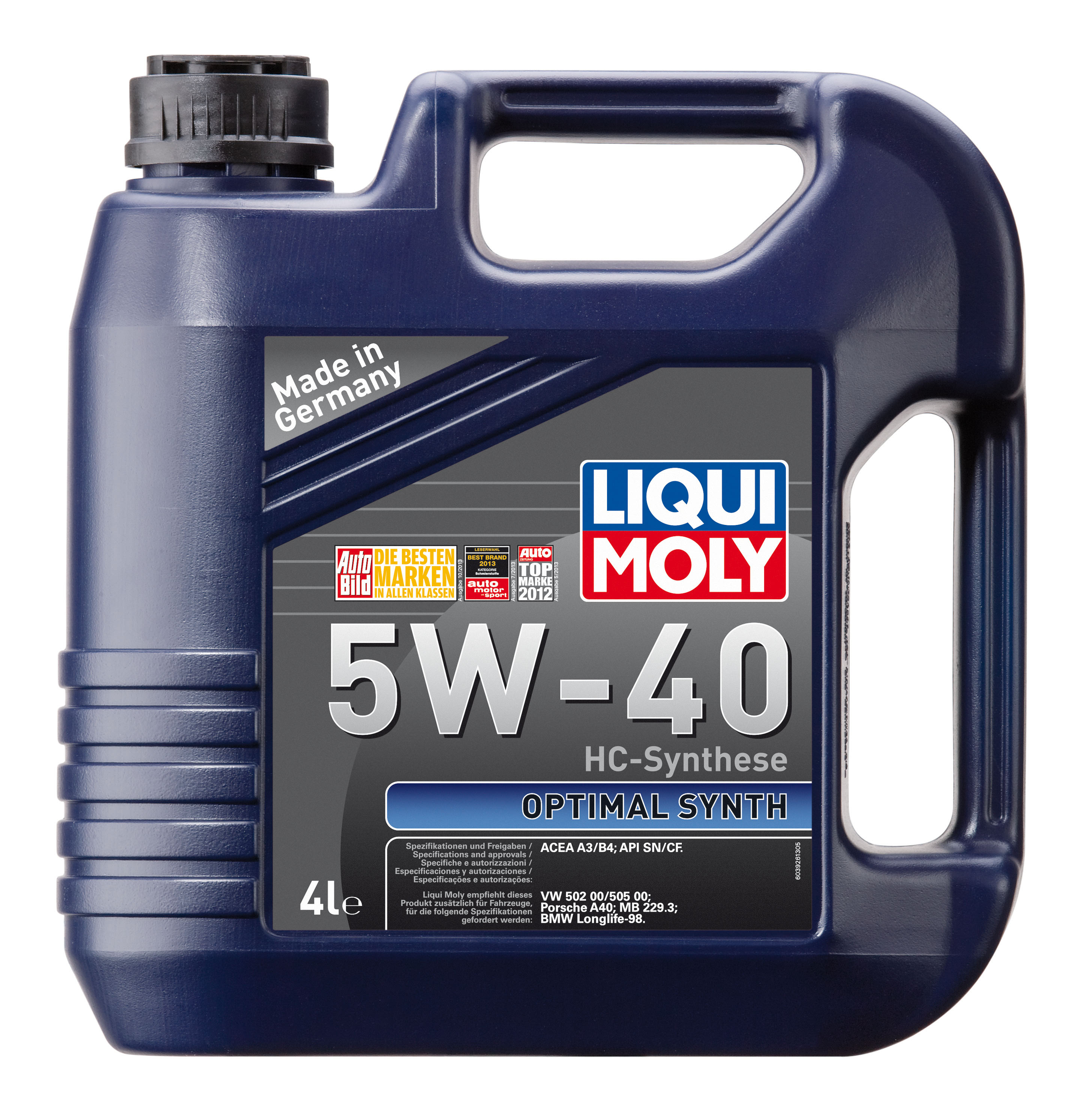 Купить LIQUI MOLY 3926 Моторное масло Liqui moly Optimal Synth 5W-40 4л