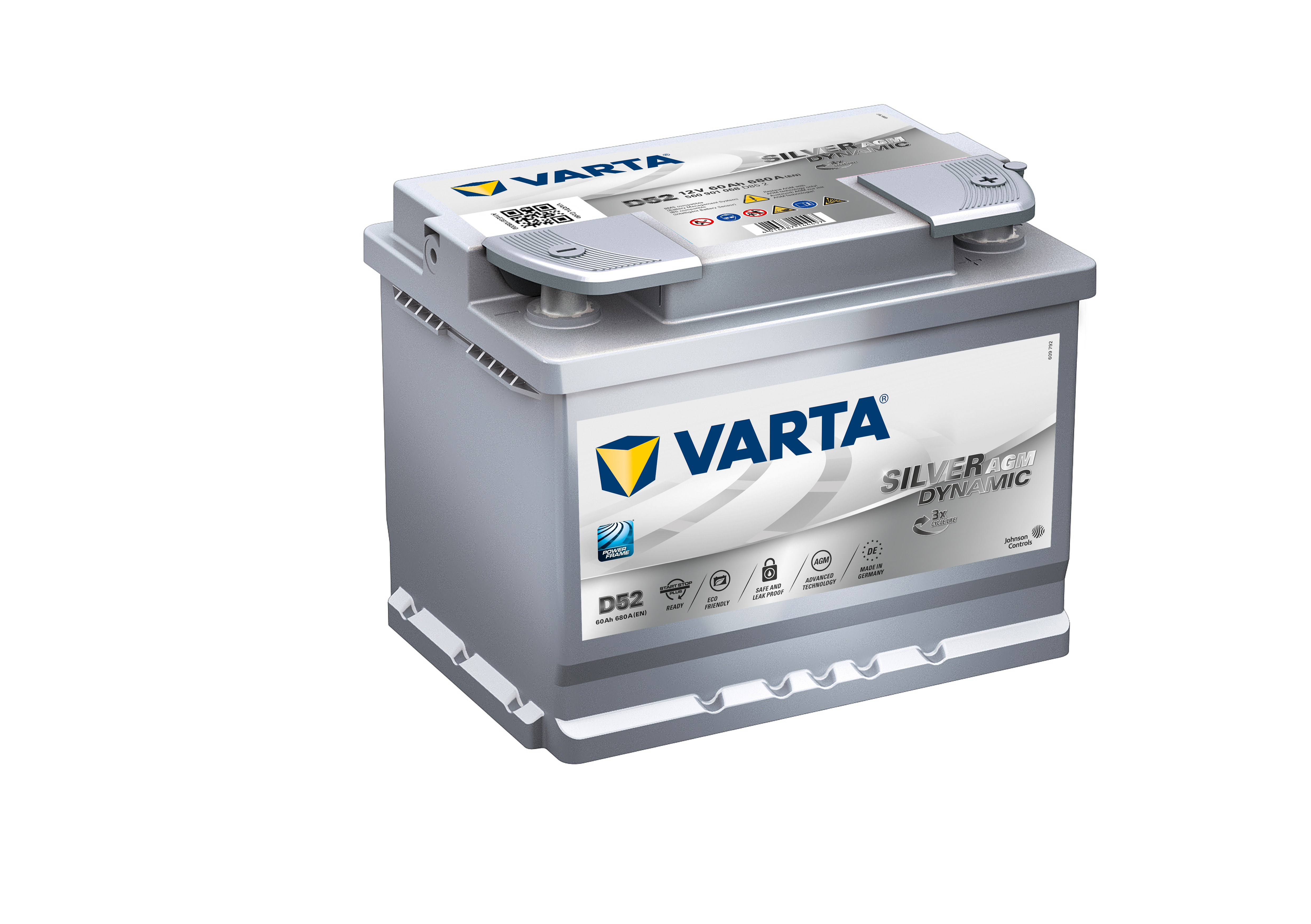 Купить VARTA 560901068 Аккумулятор VARTA Silver AGM 60 А/ч 560901 D52 ОБР 242x175x190 EN680