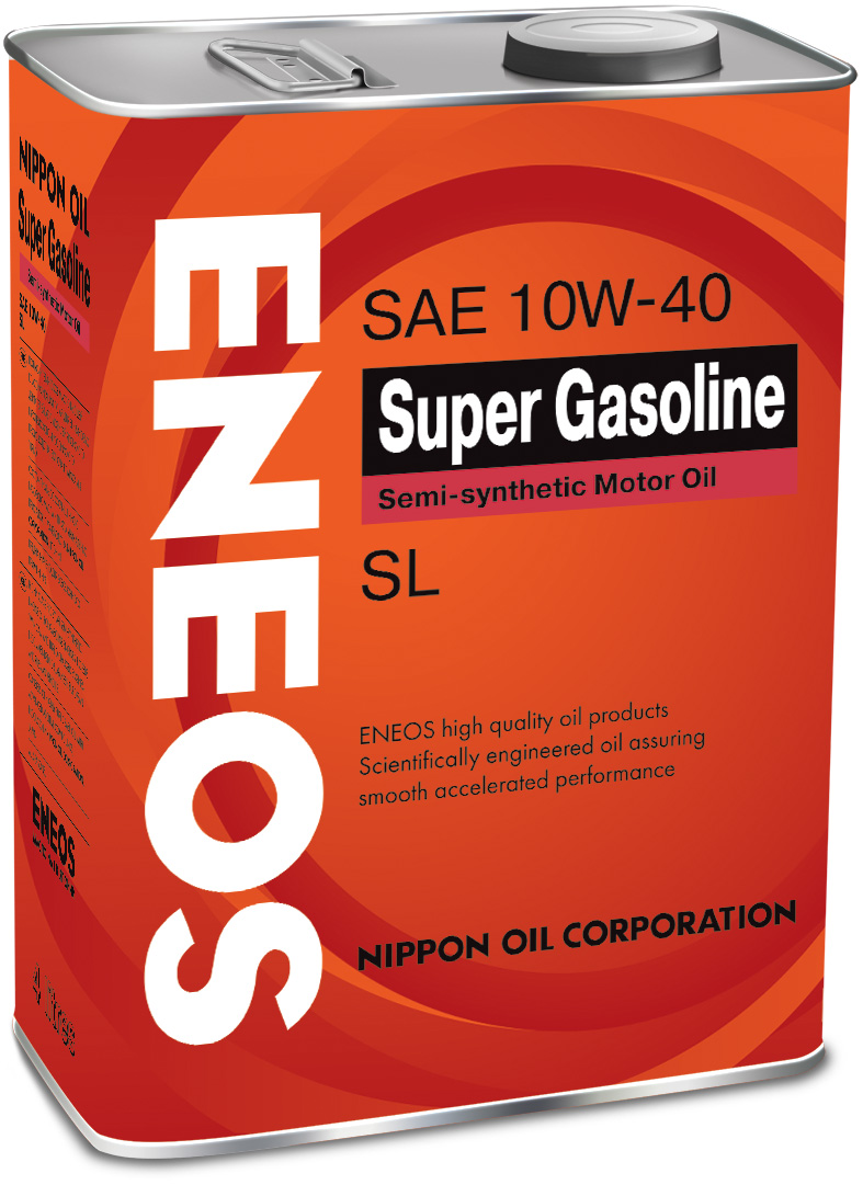 Купить ENEOS OIL1357 Моторное масло Eneos Super Gasoline Semi-Synthetic SAE 10W-40 4л