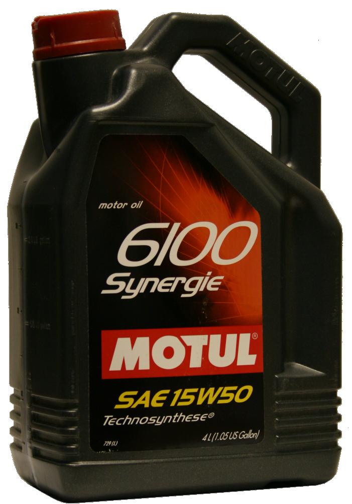 Купить MOTUL 100327 Моторное масло Motul 6100 Synergie SAE 15W-50 4л