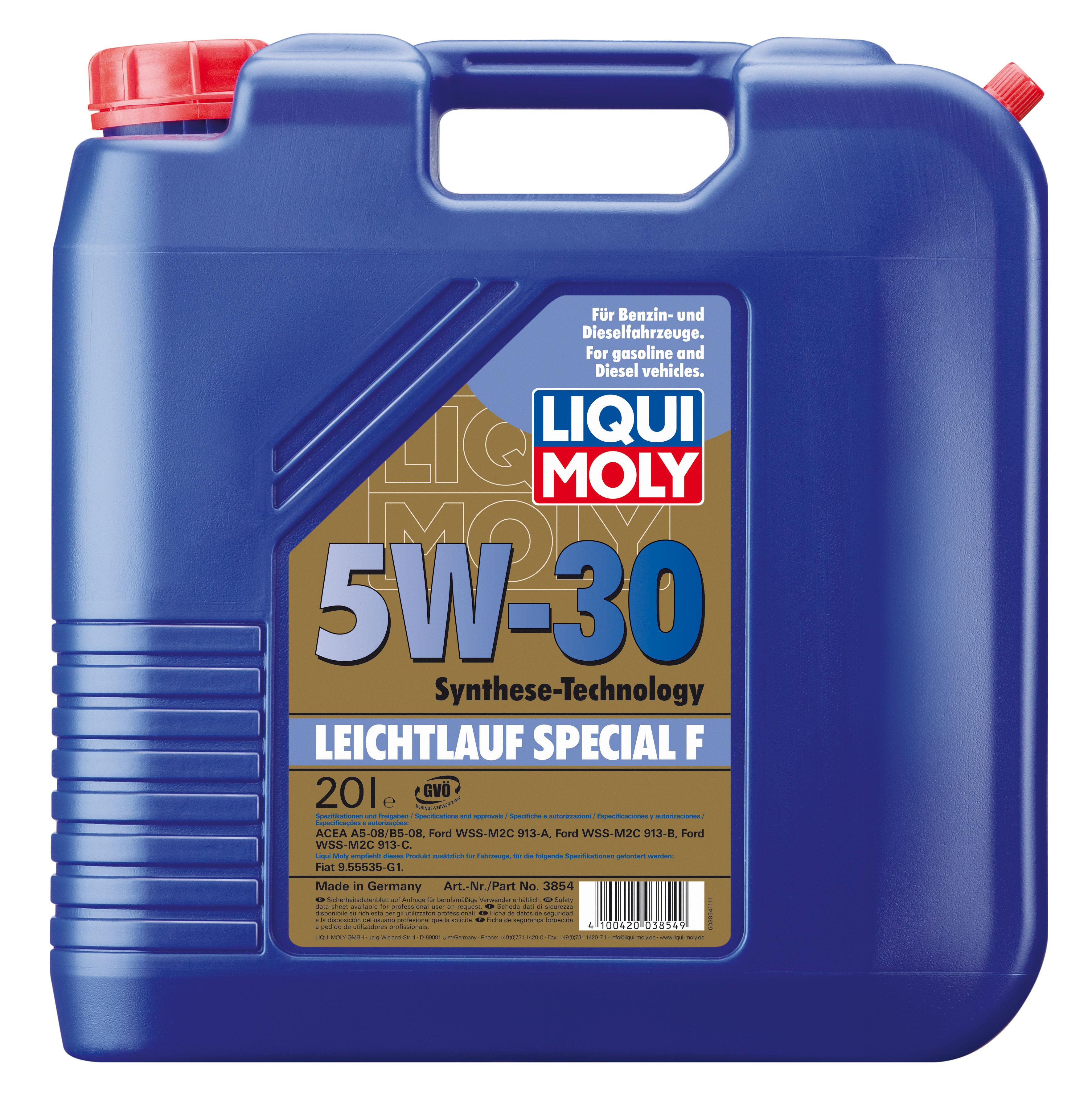 Купить LIQUI MOLY 3854 Моторное масло Liqui moly Special Tec F 5W-30 20л