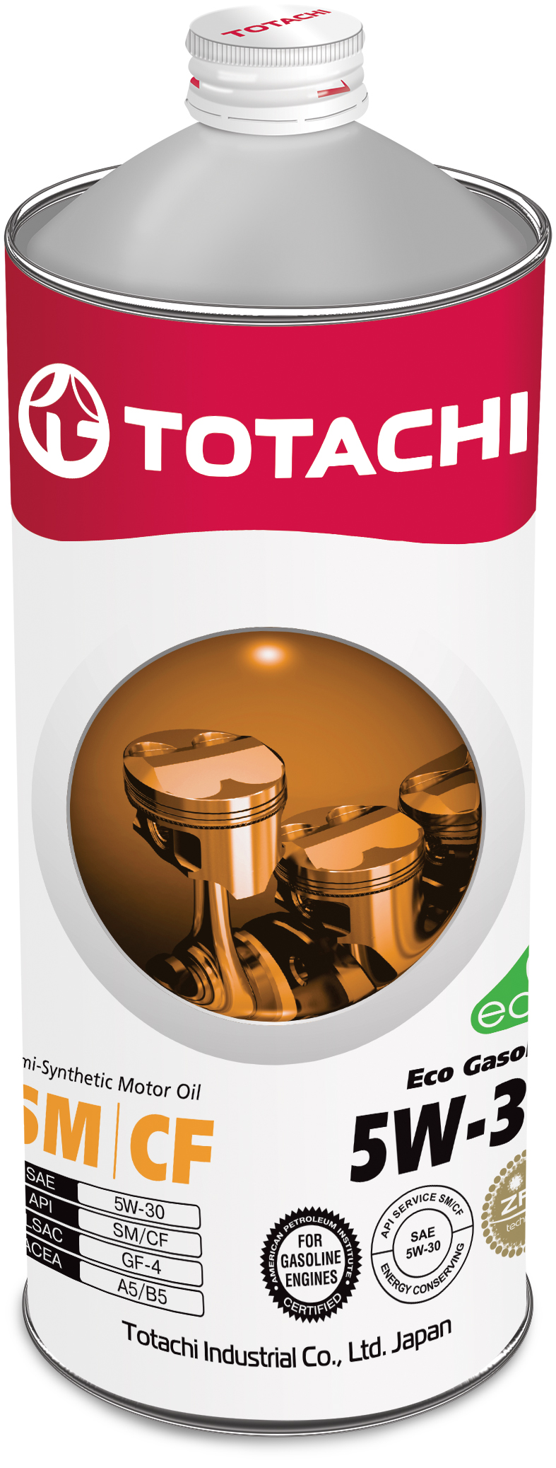 Купить TOTACHI 4562374690349 Моторное масло Totachi Eco Gasoline Semi-Synthetic SM/CF 5W-30 1л