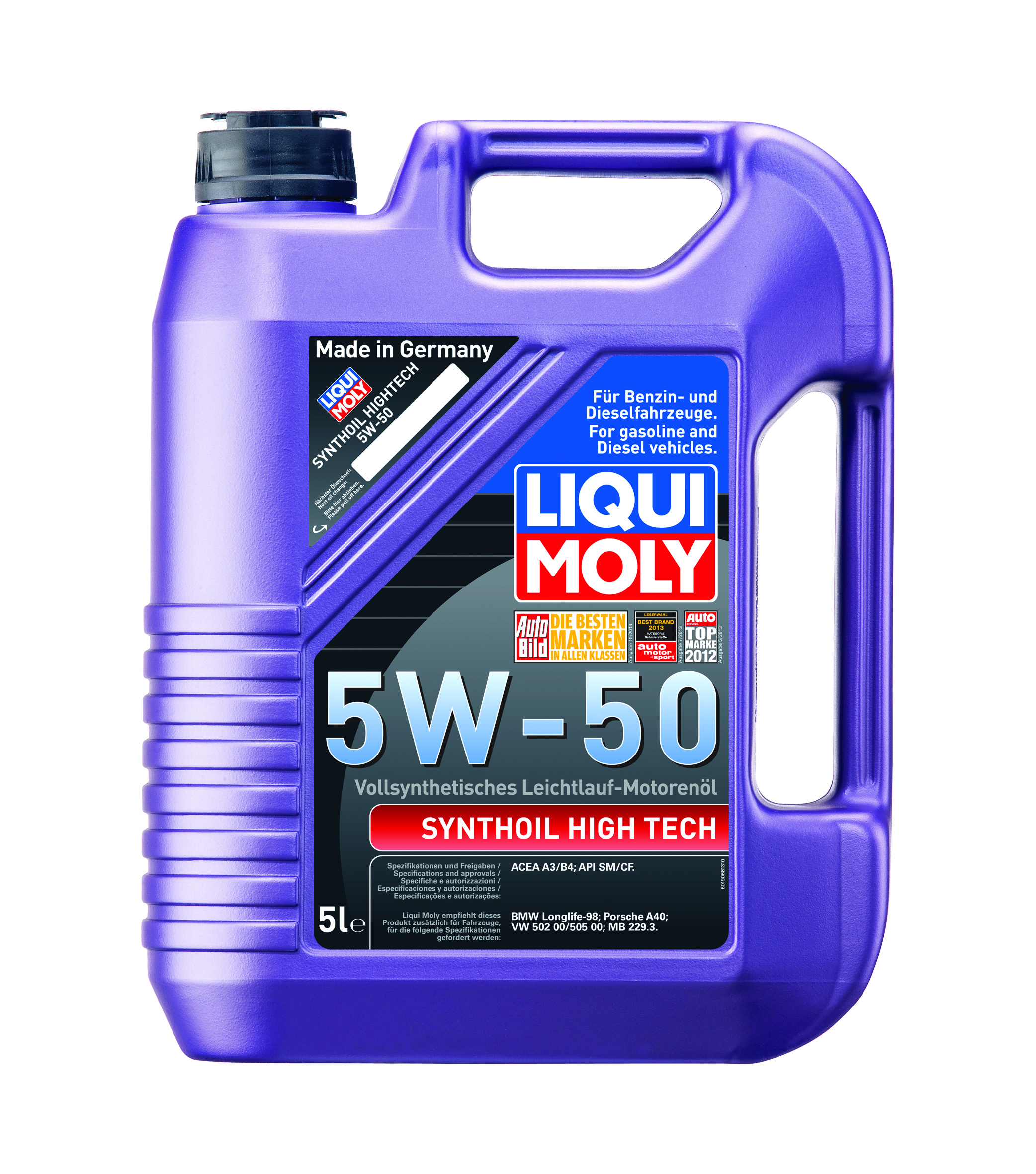 Купить LIQUI MOLY 9068 Моторное масло Liqui moly Synthoil High Tech 5W-50 5л